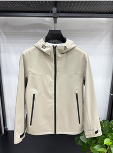 Blouson bomber tissé à capuche noir, manches longues, fermeture éclair, imperméable, coupe-vent, style minimaliste, vêtement d'hiver - Product Image 6