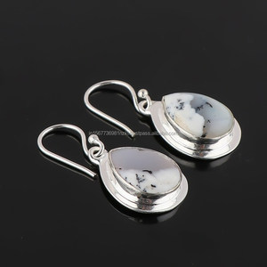 หินอัญมณีเงินแท้925 1คู่ต่างหูตะขอรูปลูกแพร์, หินวันเกิดเดือนตุลาคม, เครื่องประดับทำด้วยมือ, ของขวัญสำหรับคริสต์มาส - Product Image 3