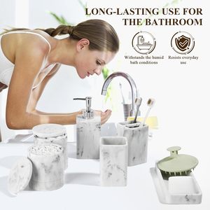 Modern <b>bathroom</b> organizer marble <b>bathroom</b> <b>set</b> soap dispenser <b>set</b> toothbrush holder <b>set</b> <b>bathroom</b> vanity organizer marble - Product Image 4