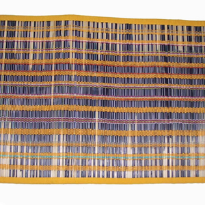 Natural Handwoven Stripe Design Bamboo Retro <b>Rectangle</b> Handmade Reusable Dining Table Mat <b>Placemat</b> - Product Image 1
