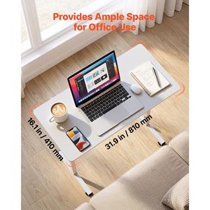 Bureau debout réglable en hauteur 32x16, bureau d'ordinateur mobile assis-debout avec roulettes verrouillables - Product Image 4