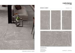 กระเบื้องพอร์ซเลนลายแกะสลักคลาสสิก ขนาด 600x1200 มม. รูปแบบขนาดใหญ่ พื้นผิวพรีเมียม สำหรับตกแต่งผนังและพื้น ภายในและภายนอกอาคาร ทันสมัย - Product Image 2