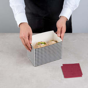 Rectangular Plastic Free <b>Container</b> 340 Ml Takeaway Transparent <b>Clear</b> Fast Disposable Paper Round Food <b>Containers</b> Takeaway Boxes - Product Image 5