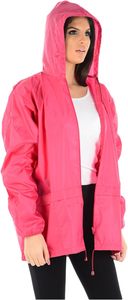 Chaqueta cortavientos impermeable con capucha, informal, estilo urbano, con bloques de color, plegable, para viaje. - Product Image 2
