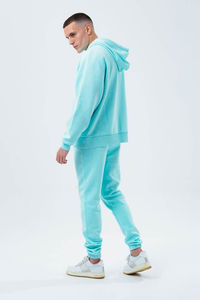 Survêtements en molleton 100% coton écologiques à manches longues, respirants, pour l'hiver, décontractés, multicolores, motif uni, col à capuche - Product Image 5