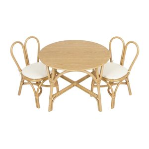 Sillas y mesa de ratán con forma de conejo para habitación infantil, muebles para niños pequeños, alta calidad, gran oferta, precio de fábrica al por mayor. - Product Image 2