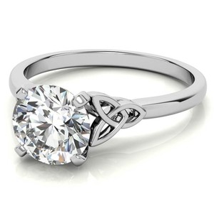 Anillo de Moissanita en Plata de Ley 925 Chapado en Oro, Anillo de Compromiso Solitario, Anillo de Promesa Nupcial, Joyería para Aniversario de Bodas y Fiestas - Product Image 4