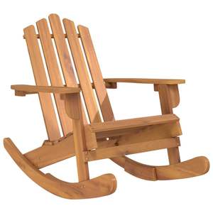 Fauteuil à bascule standard en bois d'acacia massif pour jardin, pour la détente en plein air - Product Image 2