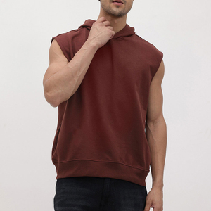 Débardeur à capuche zippé en coton pour homme – Idéal pour l'entraînement et la gym – Collection été - Product Image 1