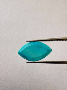 GNSJ Turquoise Naturelle de Haute Qualité, Coupe Marquise 15x8mm/17x8mm, 7.60ct, 4 pièces, Non Chauffée, Facettée, Effet Lumineux, Certifiée par un Certificat Tierce Partie, Bijoux - Product Image 5