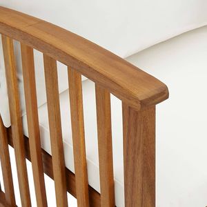Ensemble de salon de jardin en bois d'acacia blanc crème massif, taille moyenne - Product Image 6