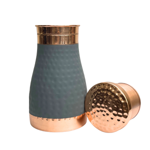 กระติกน้ำ OTSAK พรีเมียม รุ่นรักษ์โลก สีเทาทองแดง ฝาปิดแบบตอกลาย ดีไซน์หรูหราทันสมัย พกพาสะดวก สำหรับสำนักงานและบ้าน ความจุ 1000 มล. - Product Image 1