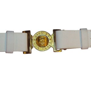 Genuine white Leather Belt 5.0 cm Width PVC Solid for Men Custom Size for Women Cow Hide Material with Alloy Buckle for Parade - Product Image 6