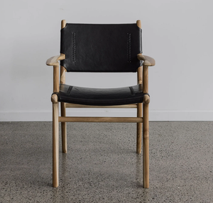 Chaise minimaliste moderne avec siège en cuir noir pour salle à manger, appartement et villa, également adaptée aux hôtels - Product Image 3