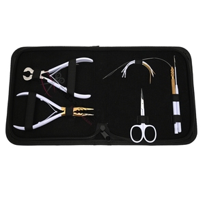 Hair Extension Tools Kit with Triple Hole Micro Link Tool U-Tip Fusion Removal Tool Microlink Pulling Hook Thread Cutting Shear - Product Image 1
