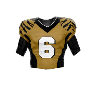 Nouvel uniforme de football américain personnalisé, design unique, manches courtes, fabriqué en usine. - Product Image 5