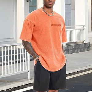 T-shirt classique pour homme en tissu délavé, respirant, léger, confortable, style streetwear quotidien - Product Image 3
