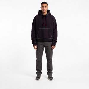 Sweat à capuche oversize pour homme en molleton bouclette 100 % coton 520 GSM, coupe ample, avec poche, style streetwear, hiver, vêtements personnalisés OEM - Product Image 1