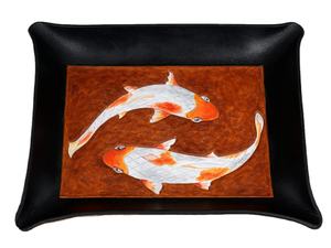 Un plateau à poisson en cuir de qualité supérieure usiné à la main, une pièce unique d'inspiration japonaise pour la décoration intérieure - Product Image 4