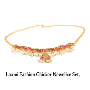 Laxmi Fashion Casual Choker Necklace Set with Alloy Gold Plating and Oxidized Polish - Product Image 3
