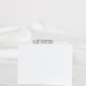 2.5CT East West Emerald Cut Lab Grown Diamond Wedding Band, Full Eternity <b>Ring</b> in 14K Gold, Elegant <b>Stacking</b> <b>Ring</b> Gift - Product Image 1