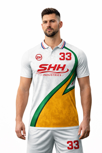 Chemises polo pour hommes à sublimation réglables, designs entièrement personnalisés, tendances actuelles, meilleur matériau, haute qualité, respirantes. - Product Image 2