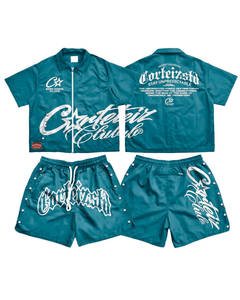 Conjunto de 2 Piezas de Ropa Urbana de Verano para Hombre, Estampado, Transpirable, 100% Algodón, Camiseta Holgada y Pantalones Cortos, Estilo Hip Hop - Product Image 6