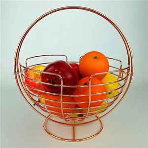 Lightweight Rose Gold <b>Fruit</b> Basket Decorative Table For Home Decor Wedding Decoration Accessories - Product Image 2