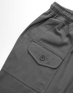 Shorts cargo mi-taille en laine légère pour homme, respirants, écologiques, avec cordon de serrage, séchage rapide, motif uni, style urbain - Product Image 4