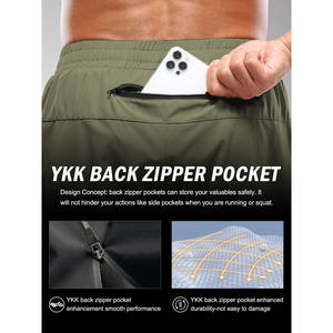 Pantalones cortos de playa para hombre de 160g, 97% poliéster, 3% algodón, tela satinada, impermeables, de secado rápido, de longitud media, informales, para correr. - Product Image 4