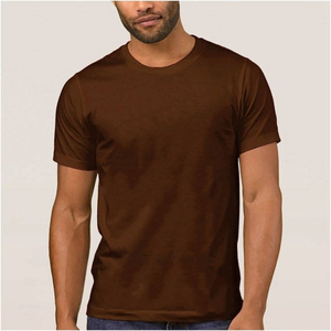 T-shirt bleu à manches courtes pour homme, col rond, coupe classique, couleur unie, design simple, 100% coton jersey tricoté - Product Image 6