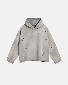 Oversized Brown Hooded Sweatshirt <b>Men's</b> French Terry Cotton <b>Pullover</b> Autumn Casual Wear - Product Image 3