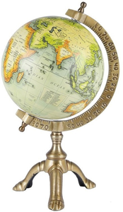 Globe terrestre métallique haut de gamme avec support trépied, globe terrestre décoratif pour bureau, maison, salle d'étude - Product Image 2