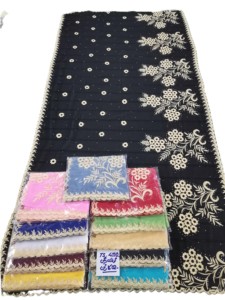 Chal de Gasa Rosa para Mujer al por Mayor con Bordado Floral, Pañuelo Étnico Ligero para Uso Diario, Proveedor OEM - Product Image 2