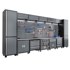 Gabinete de Herramientas Modular de Metal OEM con Panel Perforado, 12 Cajones con Cerradura, Gabinete Rodante Industrial para Almacenamiento en Garaje, Capacidad de Carga de 300 kg - Product Image 1