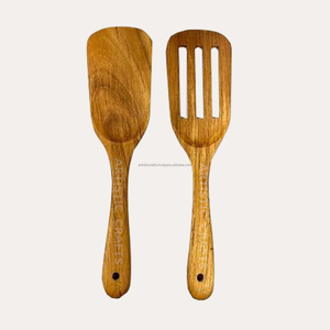 Venta caliente artesanías artísticas personalizadas conjunto de herramientas de ensalada de madera utensilios de servicio populares incluye cuchillo de mantequilla - Product Image 2