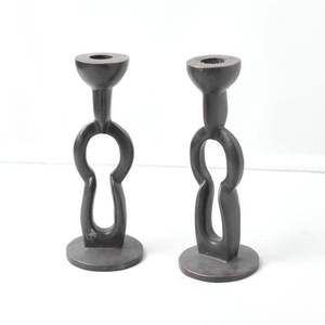Support à bougies en métal au design simple, décoration de mariage, design élégant pour les fêtes, ensemble de supports à bougies en aluminium et en fer - Product Image 2