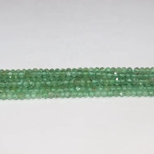Cuentas Rondelle facetadas de cianita turquesa, hebra de 3mm y 13 pulgadas para fabricación de joyas con cianita verde Natural - Product Image 1