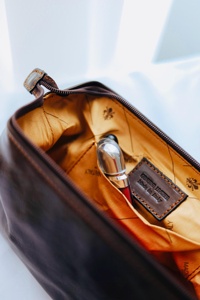 Genuine Leather Toiletry Bag Full Grain Cowhide Dopp <b>Kit</b> Mens <b>Shaving</b> Bag Travel Cosmetic Organizer Custom OEM TYG-0105 - Product Image 4