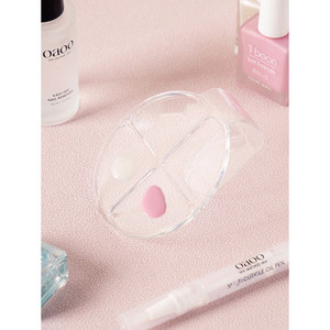 Palette à ongles transparente professionnelle K-Beauty à 4 compartiments, présentoir de manucure et pédicure, pour la pratique du mélange de couleurs, fourniture de Corée du Sud - Product Image 1