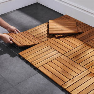 Traditional Style 300*300mm DIY Wood Decking Tiles for Outdoor for Interior & Exterior Home Garden Terrace & Backyard Decor - Product Image 4