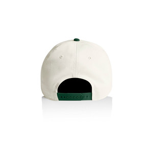 Casquette de baseball bicolore 6 panneaux, couleur contrastée, style décontracté, calotte blanche, visière bleue - Product Image 4