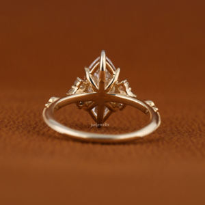 Anillo de Compromiso de Alta Calidad con Diamante de Laboratorio Corte Marquesa de 1 Quilate en Oro Sólido de 14K, Certificado IGI, Joyería de Boda Personalizada - Product Image 3