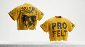 Camiseta de Algodón para Hombre, Diseño de Logotipo Impreso en 3D, Estilo Hip Hop Urbano, Hombros Caídos, Transpirable, OEM - Product Image 6