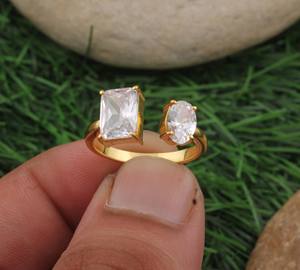 Women's Gold Plated Sterling Silver Simple Stackable <b>Thin</b> Band Minimalist Wedding <b>Ring</b> Tarnish Resistant Jewelry - Product Image 3