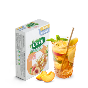 Té Instantáneo de Durazno Sin Azúcar al Por Mayor de Fábrica, Polvo de Té Verde Refrescante, Caja de Papel Dúplex, Té Acogedor - Product Image 1