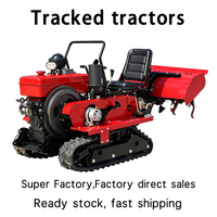 Tracteur à chenilles 25HP/30HP/50HP avec chargeur frontal, moteur diesel pour l'agriculture, le labourage et le nivellement des terres