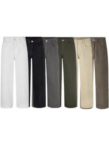 Pantalones Vaqueros Rectos de Mezclilla para Hombre, Talla Grande, Estilo Retro, Cintura Media, Cierre de Cremallera, Casuales, Personalizados, Venta al Por Mayor, Primavera-Otoño - Product Image 6