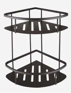 Vietnam Modern Two Tier 304 Stainless Steel <b>Bath</b> Corner Shelf Dual Layer <b>Storage</b> Rack for Hotel Bathrooms - Product Image 2