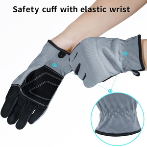 Wholesale Price Custom Logo SBR Padding TPR PU Leather Safety Cuff Anti-vibration Anti-Cut Anti-Heat Durable Mechanic <b>Gloves</b> - Product Image 5